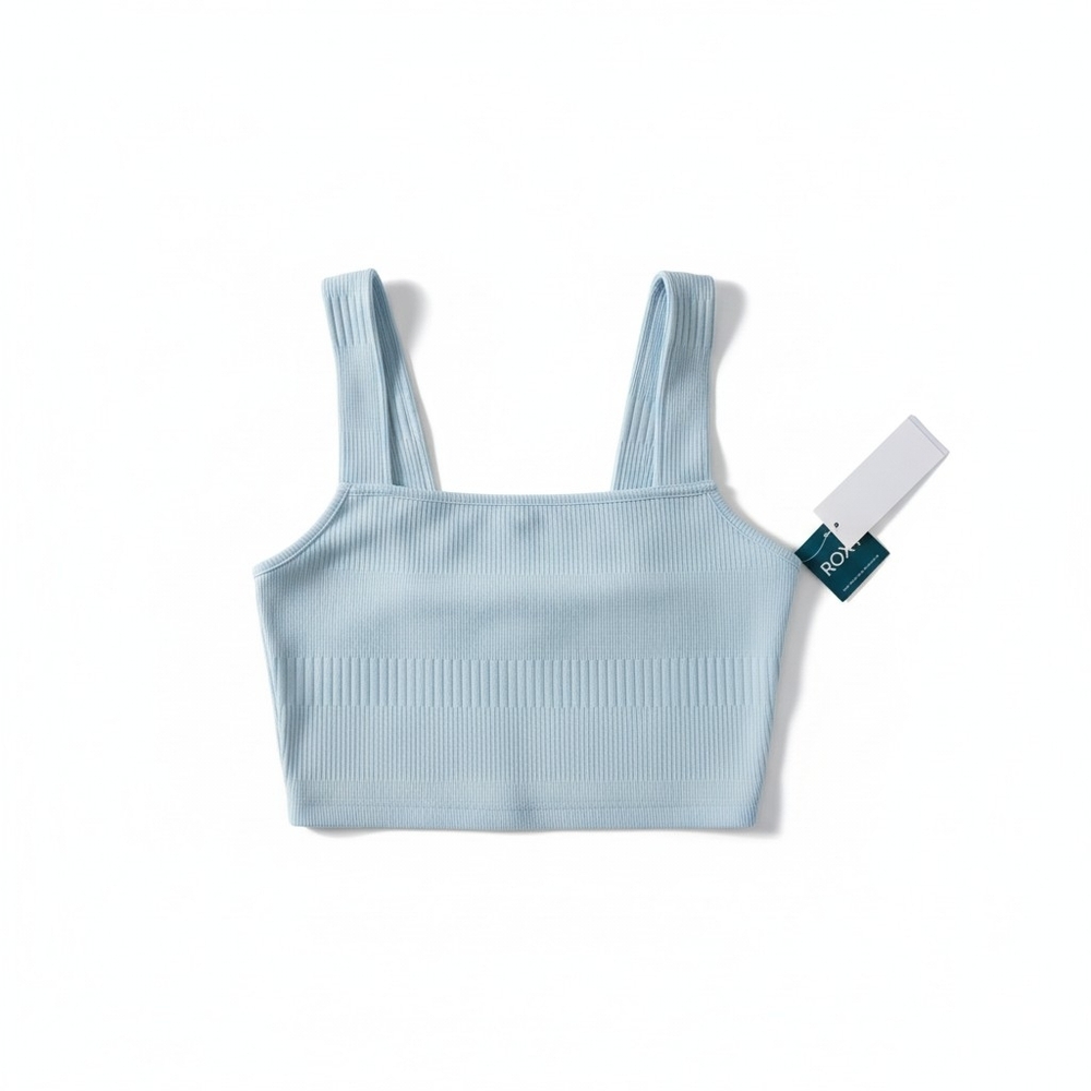 NWT! Roxy Summer Ribbed Crop Top - Picture 2 of 4